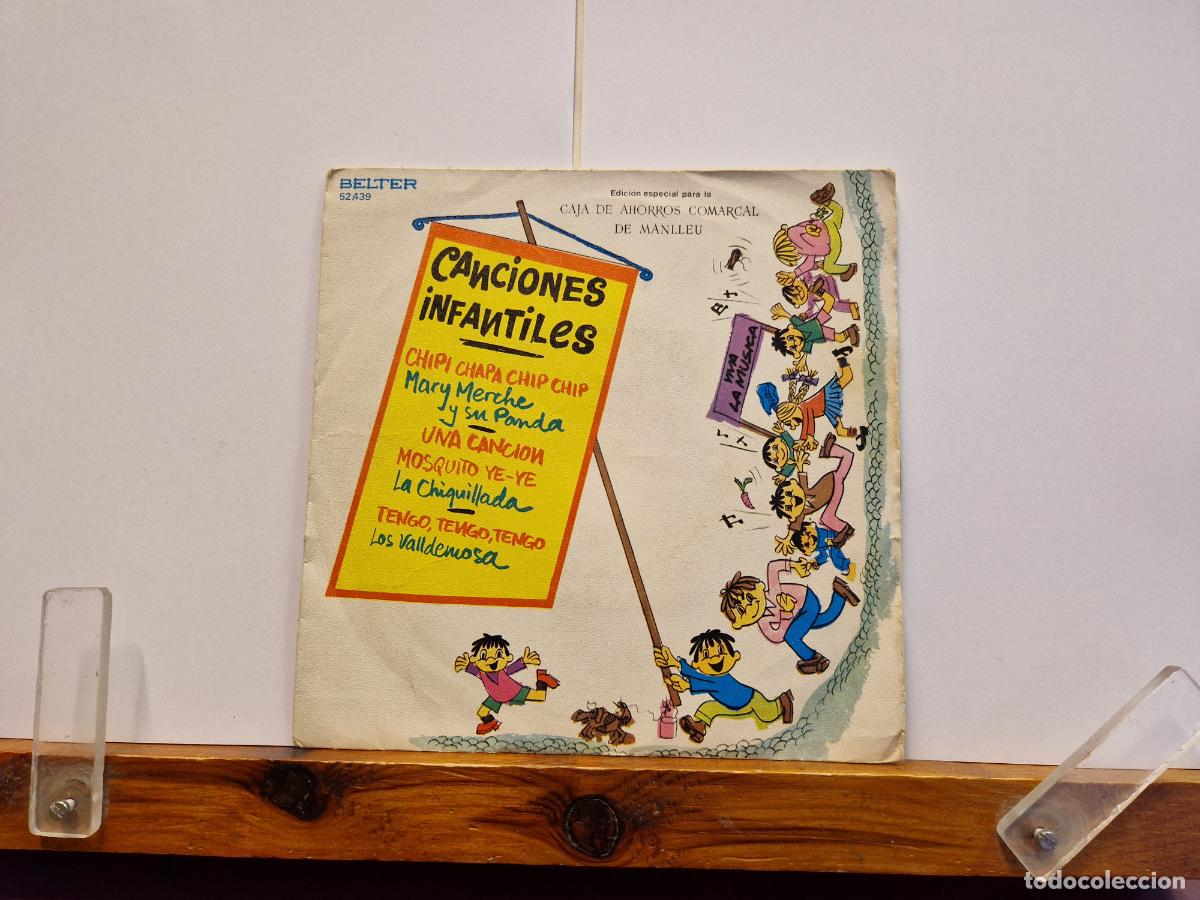 Discos de vinilo: SINGLE. CANCIONES INFANTILES. CHIPI CHAPA CHIP CHIP. MARY MERCHE Y SU PANDA. UNA CANCION. TENGO TENG
