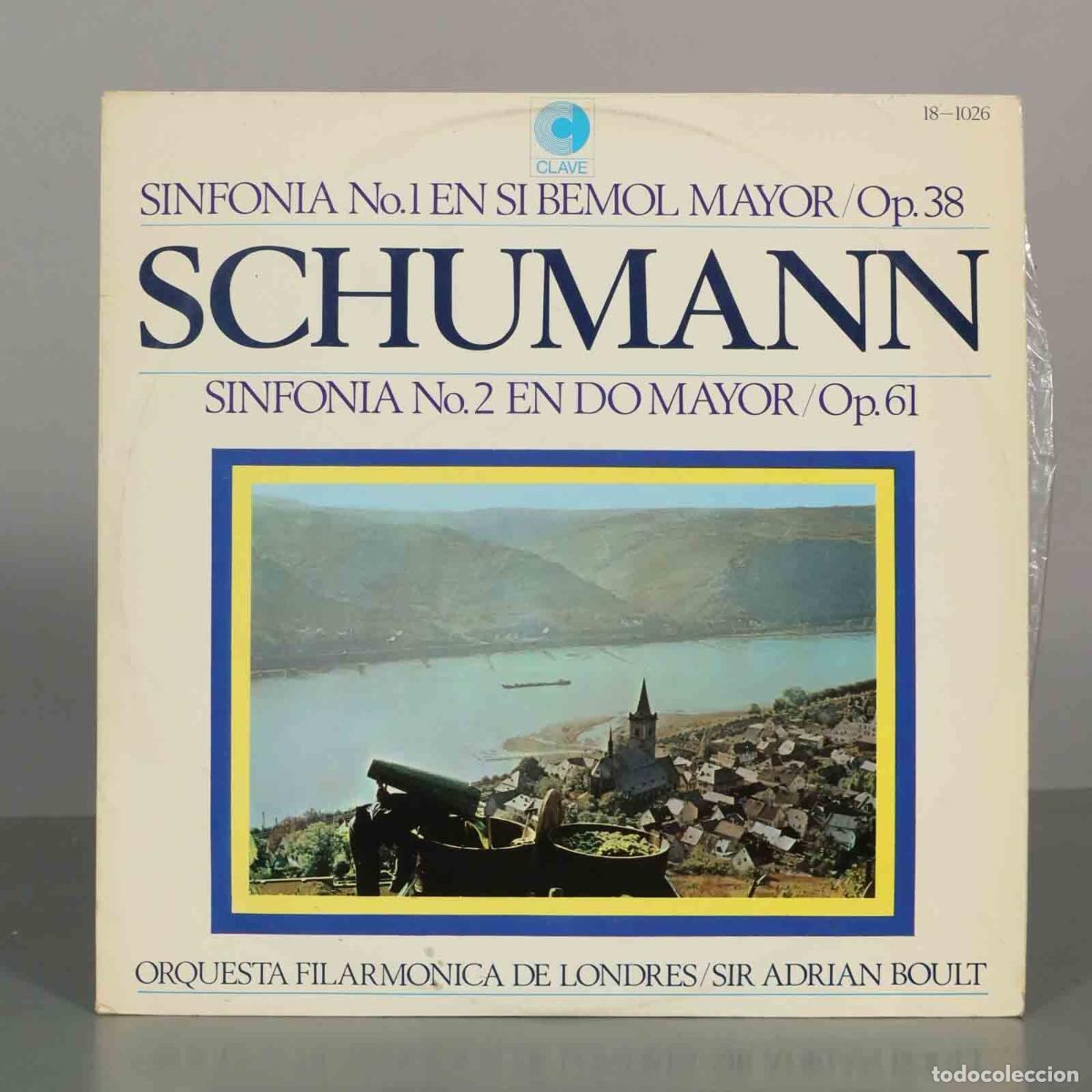Discos de vinilo: LP. Schumann: Sinfon&iacute;a n.&ordm; 1 en si bemol mayor, Op. 38, Sinfon&iacute;a n.&ordm; 2 en do mayor, Op. 61 - BOULT