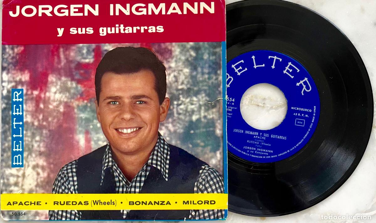 Discos de vinilo: JORGEN INGMANN. Y SUS GUITARRAS. APACHE + 3 TEMAS. EP ORIGINAL ESPA&Ntilde;A 1962