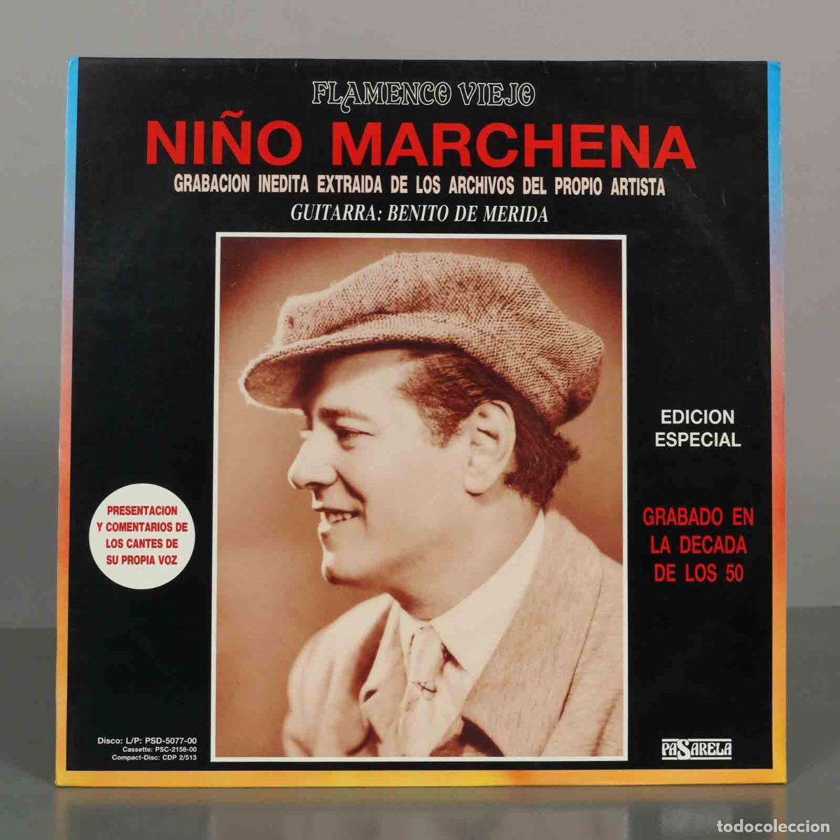 Discos de vinilo: LP. Flamenco Viejo - Ni&ntilde;o Marchena, Benito de M&eacute;rida - Pasarela