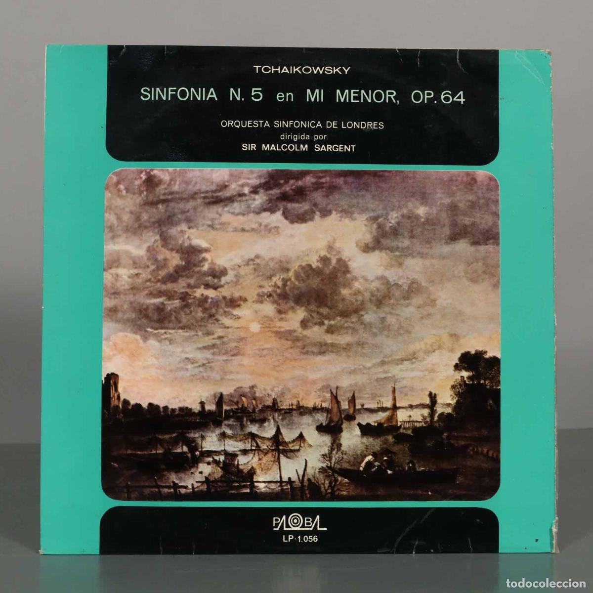 Discos de vinilo: LP. Sinfon&iacute;a N. 5 en Mi Menor, Op. 64 - Tchaikovsky, Orquesta Sinf&oacute;nica de Londres, Sir Malcolm Sar