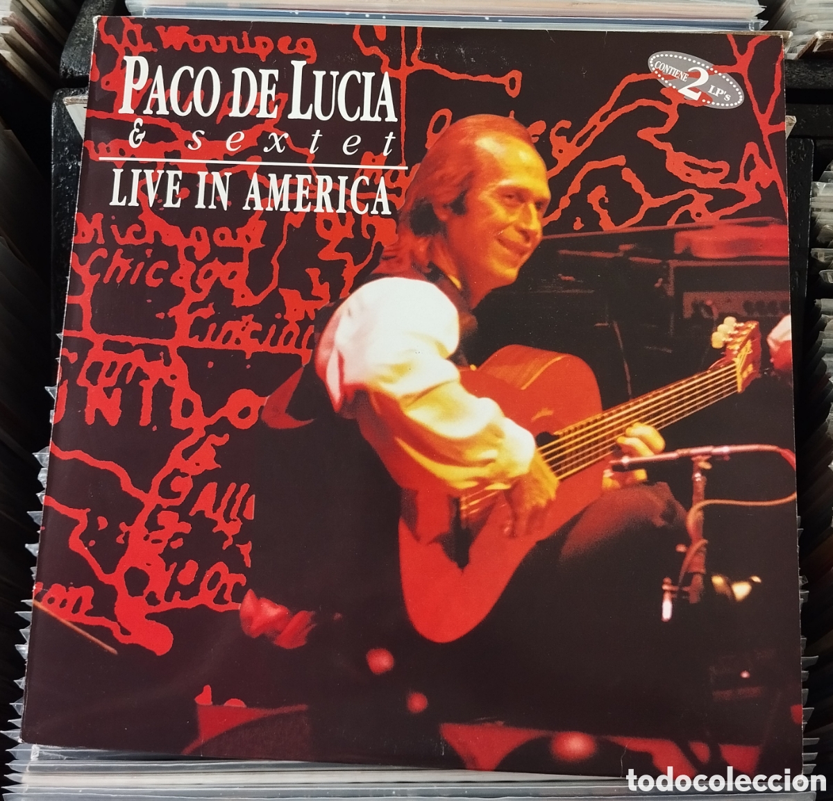 Discos de vinilo: Paco de Lucia & Sextet - Live In America. Doble LP (1993, Philips Spain) Raro!!