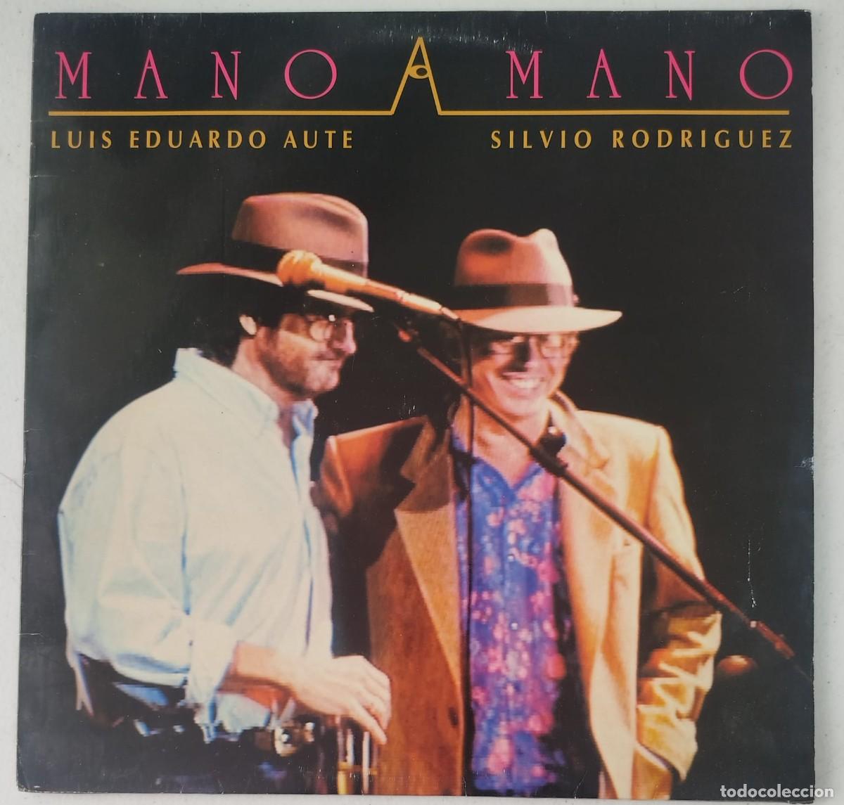 Discos de vinilo: LUIS EDUARDO AUTE / SILVIO RODRIGUEZ - MANO A MANO (1993)(VINILO 2LP ARIOLA 74321181161) -USADOD