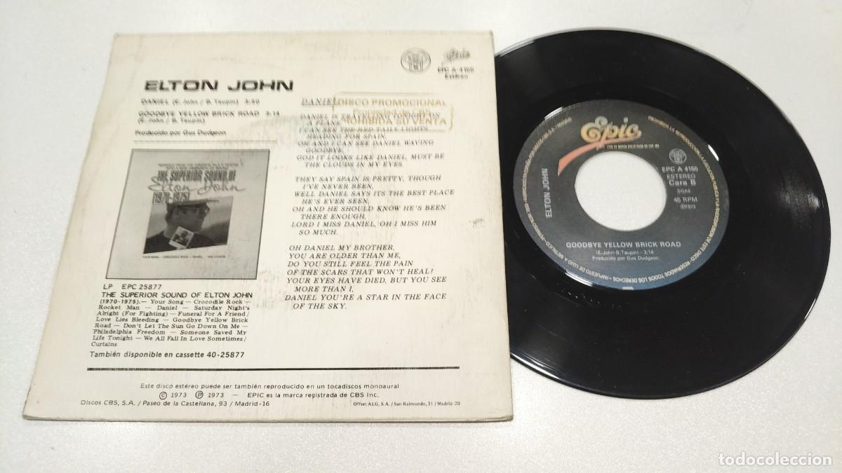 Discos de vinilo: SCO129-ELTON JOHN DANIEL- 7&rdquo; - Foto 2