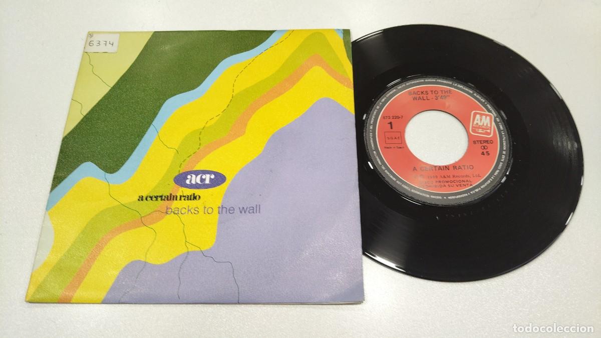 Discos de vinilo: SCO129-ACR AERTAINRATIO BACKS TO THE WALL- 7&rdquo; PROMO