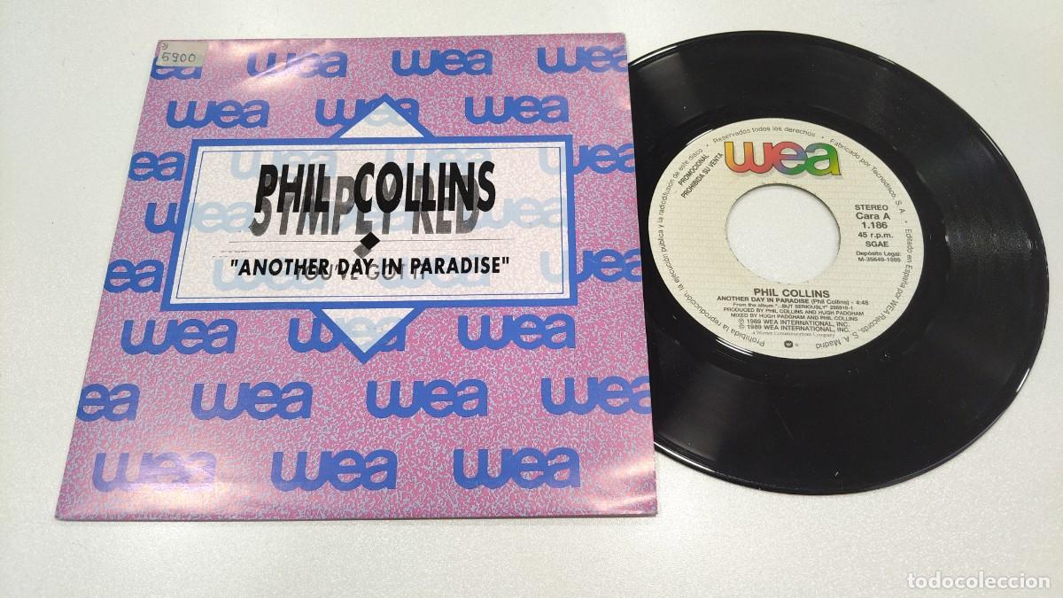 Discos de vinilo: SCO129-PHIL COLLINS ANOTHER DAY IN PARADISE- 7&rdquo; PROMO