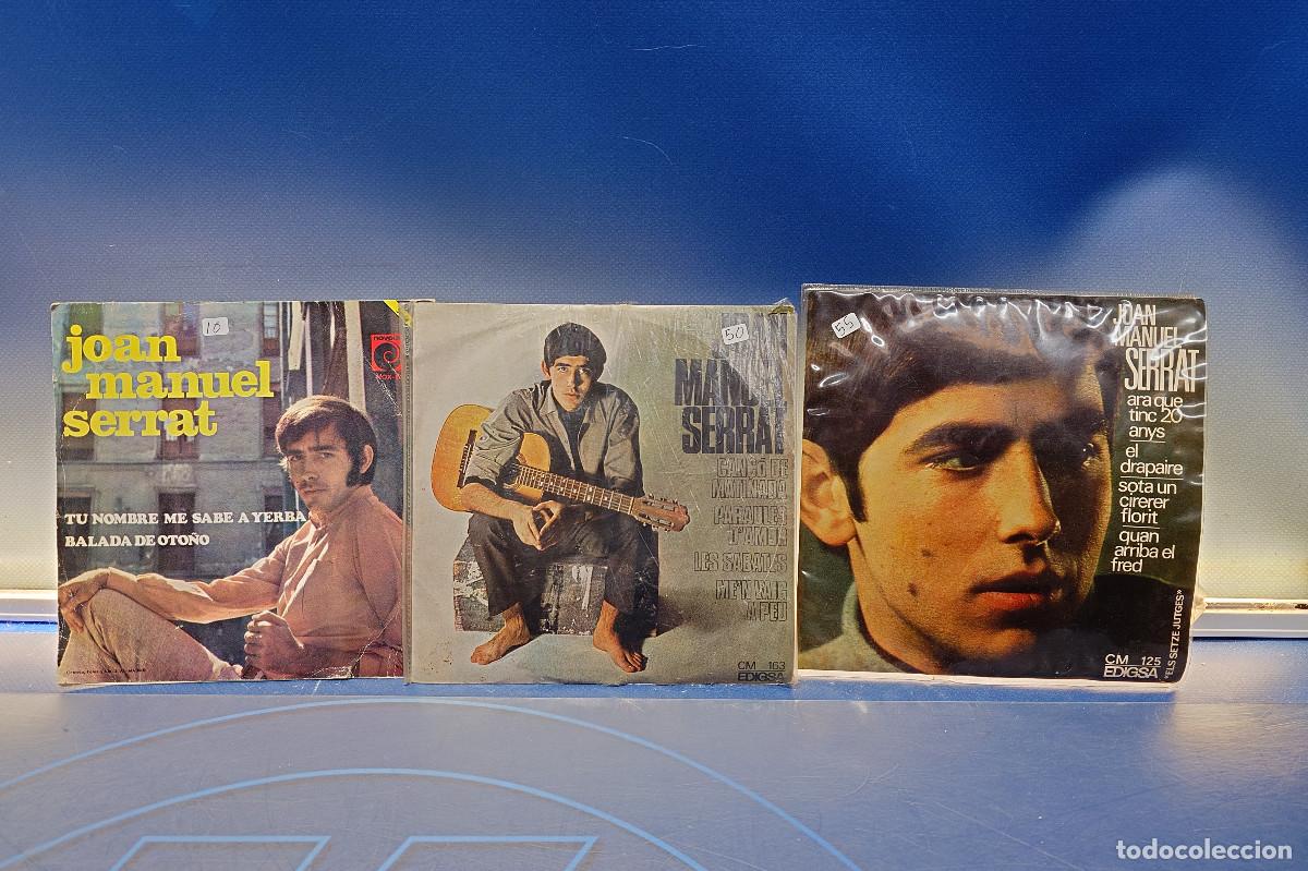 Discos de vinilo: 3 Vinilos 7&rdquo; Joan Manuel Serrat