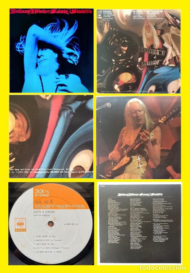 Discos de vinilo: johnny winter, Saints & Sinners 74 rick derringer, completa 1&ordf; EDIT JAPAN + ENCARTE-POSTER, EXC !!
