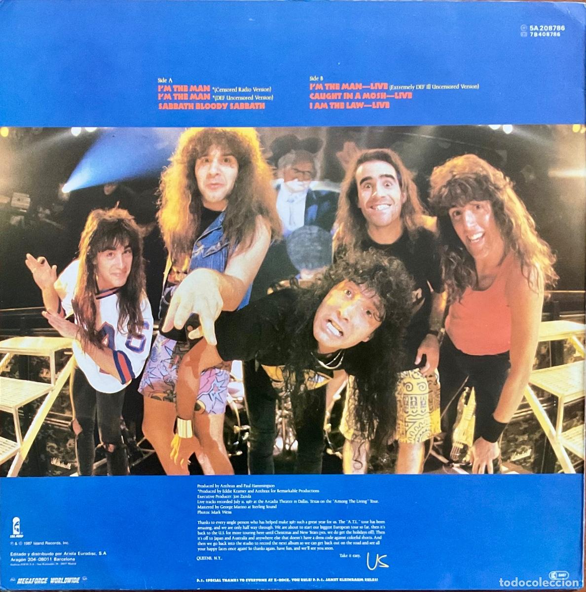 Discos de vinilo: ANTHRAX - I&rsquo;M THE MAN (EP) - Foto 2