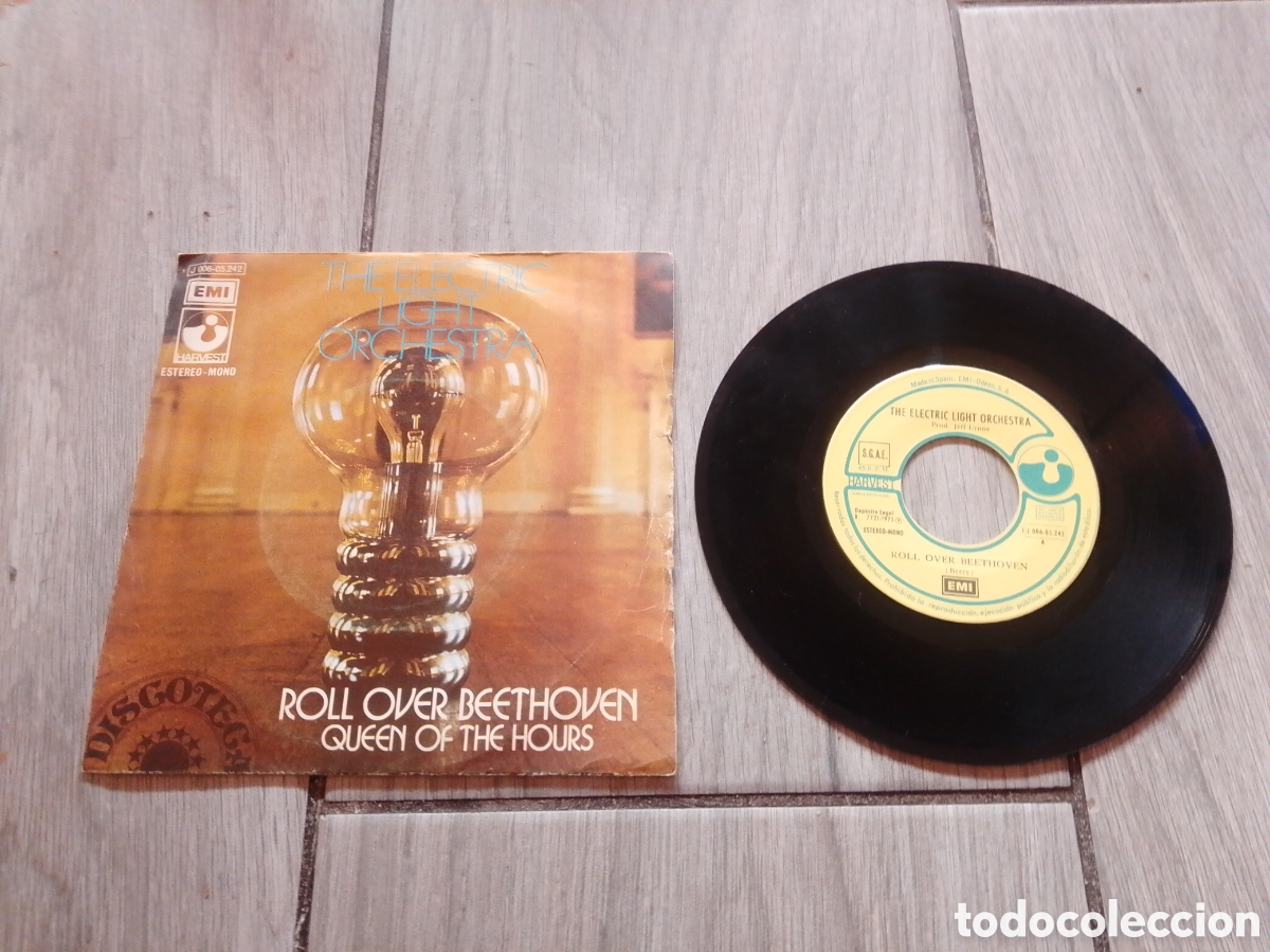 Discos de vinilo: ELECTRIC LIGHT ORCHESTRA - ROLL OVER BEETHOVEN - SINGLE - SPAIN - EMI - CC -
