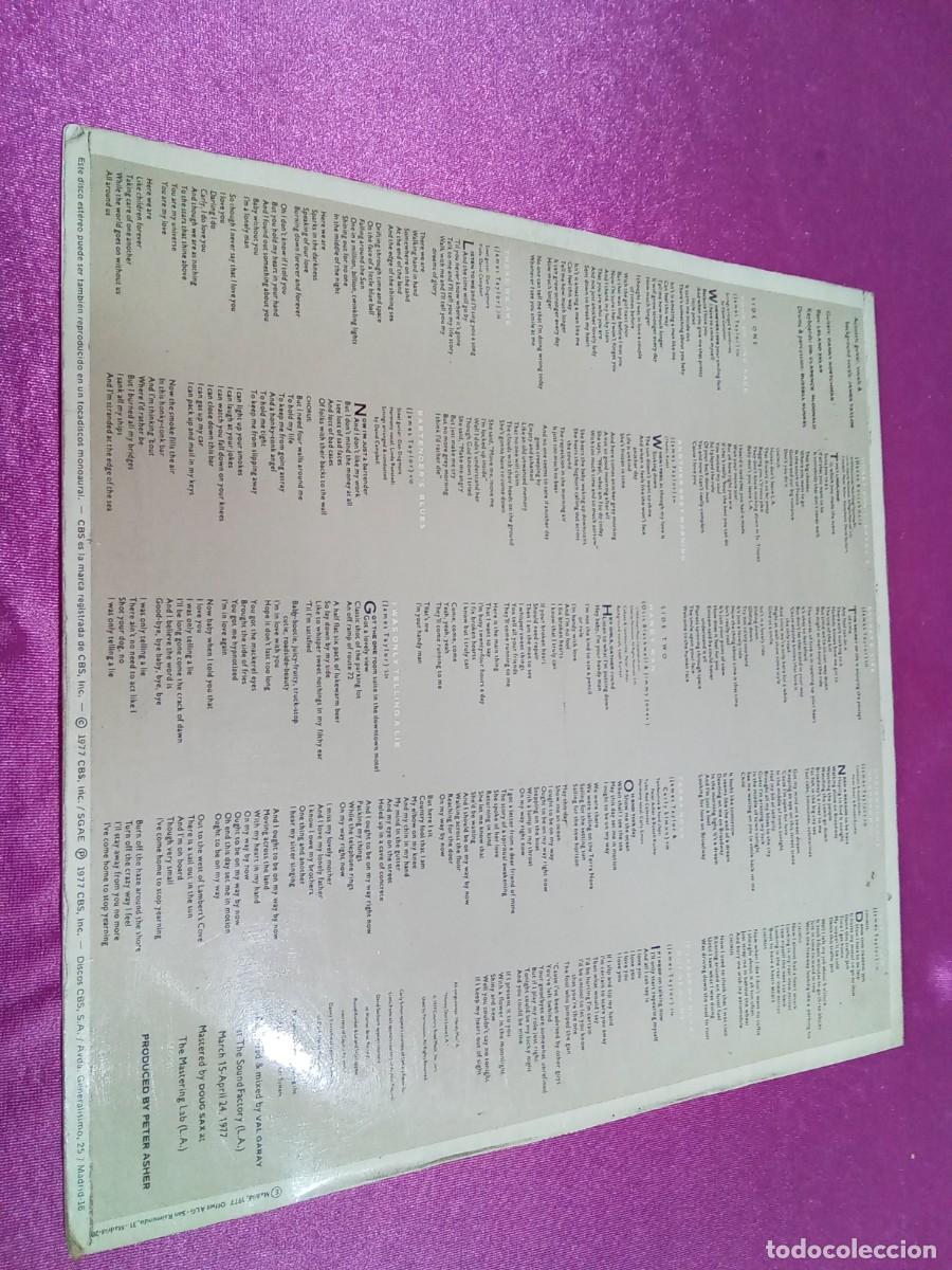 Discos de vinilo: JAMES TAYLOR JT 1977 L32 3 2 - Foto 4