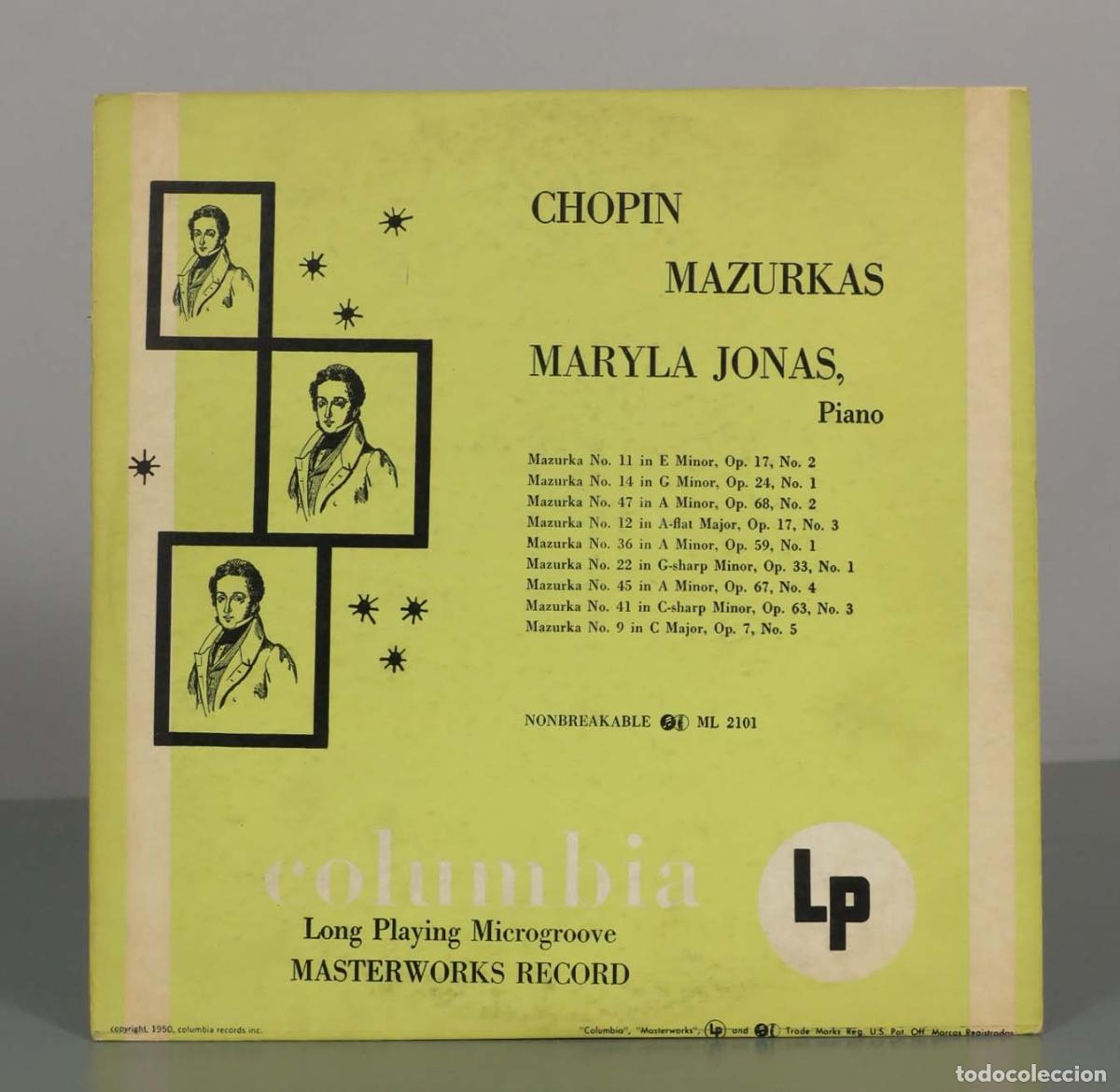 Discos de vinilo: LP. Chopin Mazurkas - Maryla Jonas