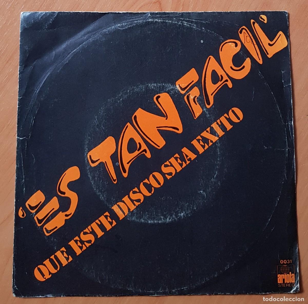 Discos de vinilo: MIGUEL BOSE - &rdquo;ES TAN FACIL&rdquo; QUE ESTE DISCO SEA EXITO (Ariola 0031 - 1976) 2&ordm; Single PROMOCIONAL!!!!
