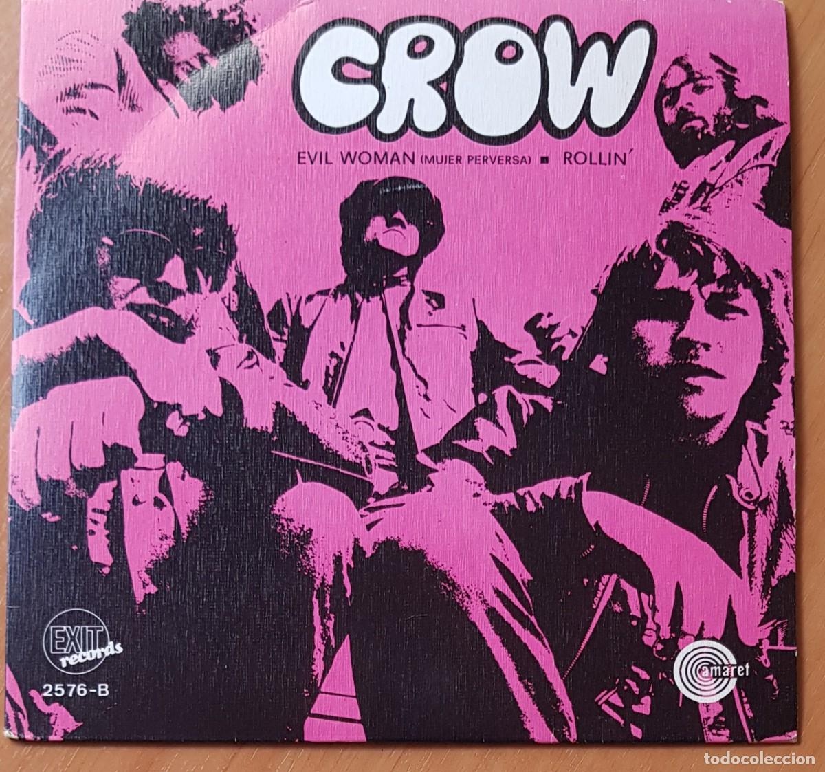 Discos de vinilo: CROW - EVIL WOMAN / ROLLIN' (Exit Records 2576-B 1970) Edici&oacute;n espa&ntilde;ola PORTADA UNICA. Versi&oacute;n MONO!