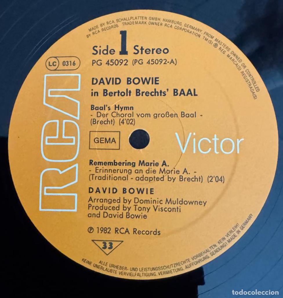 Discos de vinilo: David Bowie &ndash; David Bowie In Bertolt Brechts Baal maxi - Foto 3