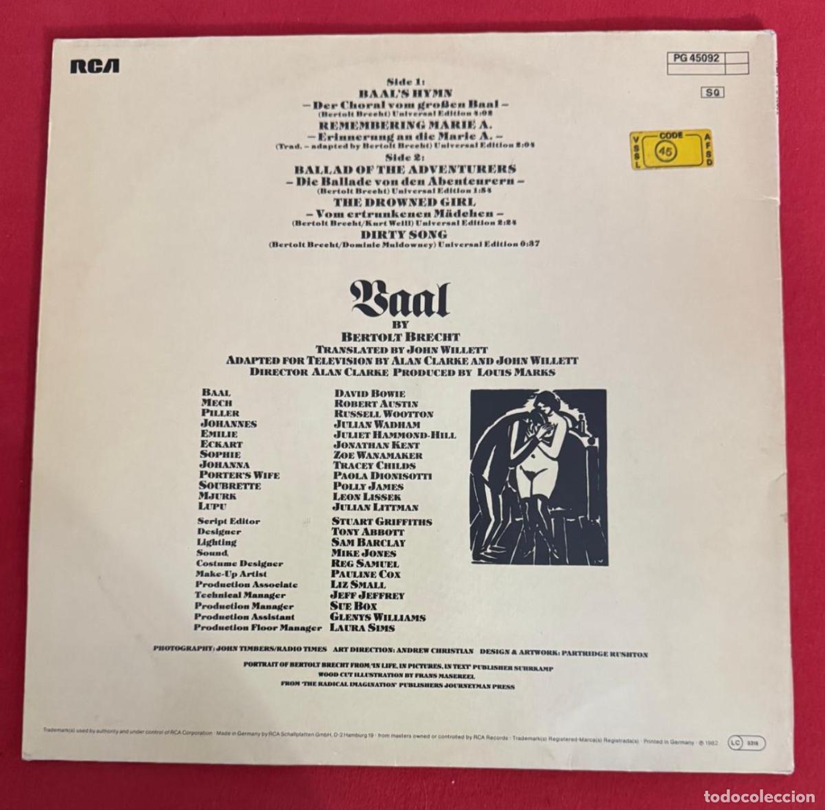 Discos de vinilo: David Bowie &ndash; David Bowie In Bertolt Brechts Baal maxi - Foto 6