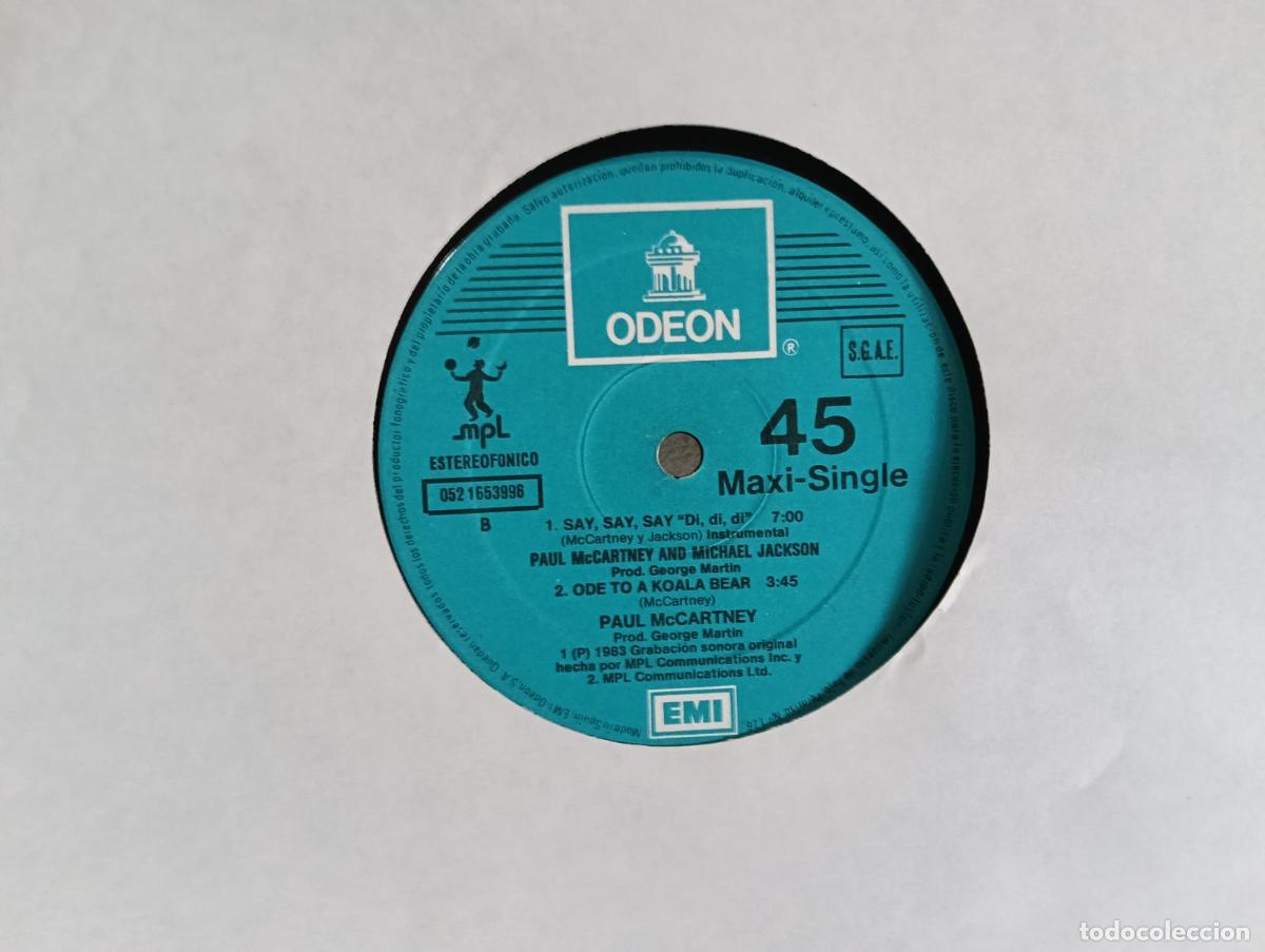 Discos de vinilo: PAUL McCARTNEY-MICHAEL JACSON Say Say Say Maxis sin portas vinilos con se&ntilde;ales de uso pero muy vali