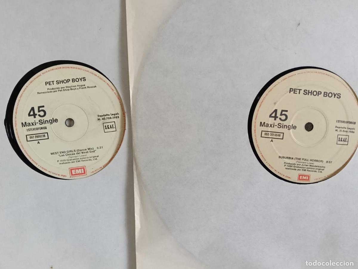 Discos de vinilo: PET SHOP BOYS Lote 2 Maxi sin portadas vinilos Excelentes.Ver t&iacute;tulos y dem&aacute;s informaci&oacute;n en fotos a