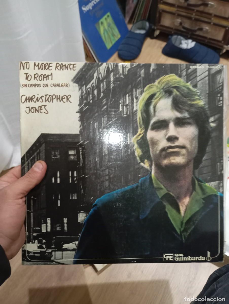 Discos de vinilo: LP CHRISTOPHER JONES NO MORE RANGE TO ROAM SIN CAMPOS QUE CABALGAR GUIMBARDA EX
