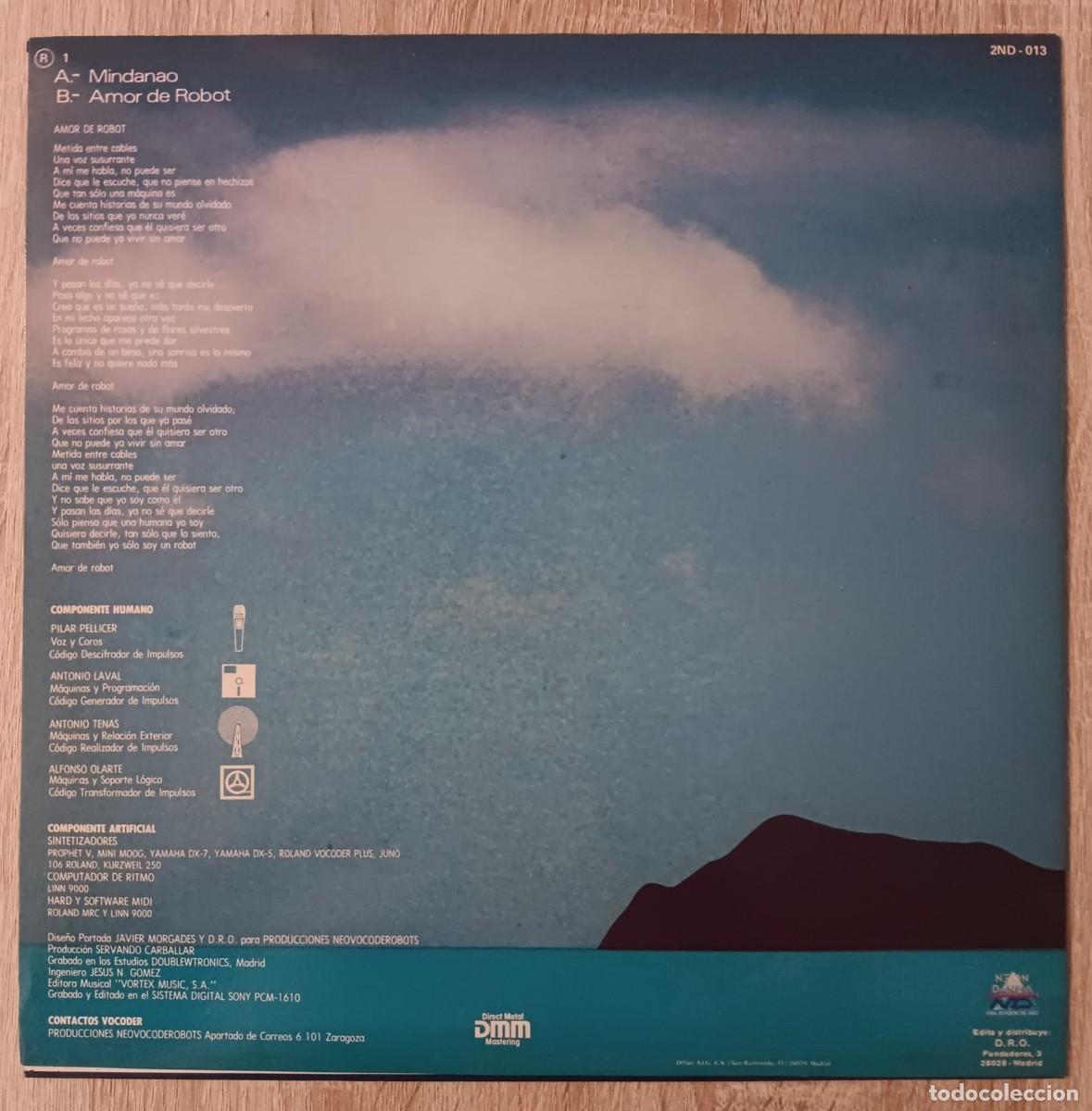 Discos de vinilo: DISCO VINILO LP MAXI SINGLE VOCODER MINDANO DRO 1985 - Foto 3