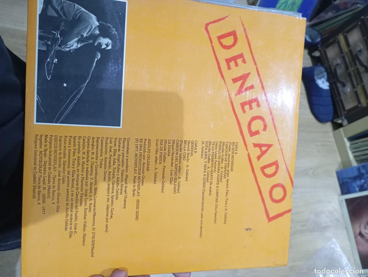 Discos de vinilo: LP ADOLFO CELDRAN DENEGADO GONG EX - Foto 2