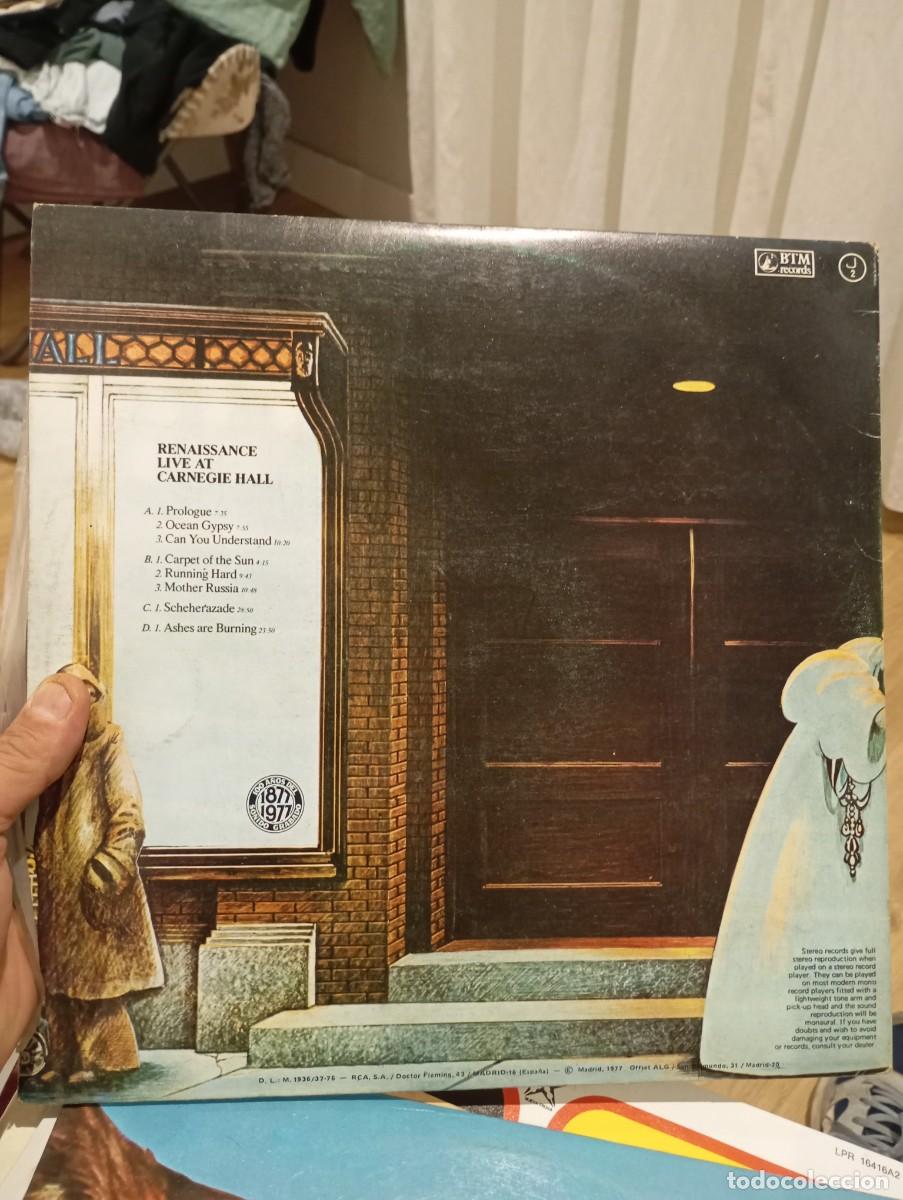 Discos de vinilo: LP DOBLE RENSISSANCE LIVE CARNEGIE HALL VG++ - Foto 2