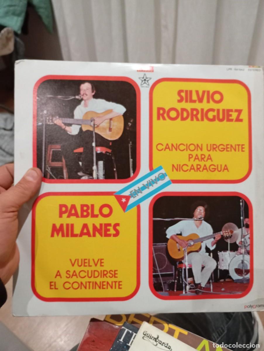 Discos de vinilo: LP DOBLE SILVIO RODRIGUEZ PABLO MILANES EN VIVO ARGENTINA CANCION URGENTE VG+++ MUY RARO
