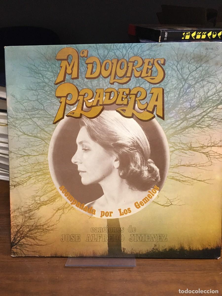 Discos de vinilo: Canciones de Jos&eacute; Alfredo Jim&eacute;nez Mar&iacute;a Dolores Pradera (acompa&ntilde;ada por Los Gemelos)