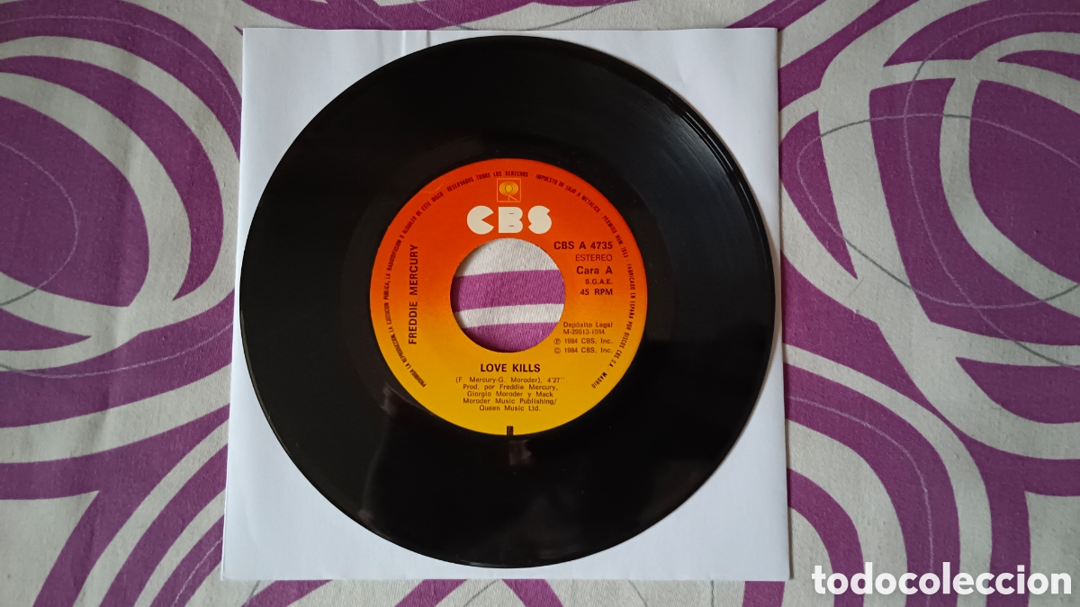 Discos de vinilo: Freddie Mercury &ndash; Love Kills 7&rdquo; Single - Foto 2
