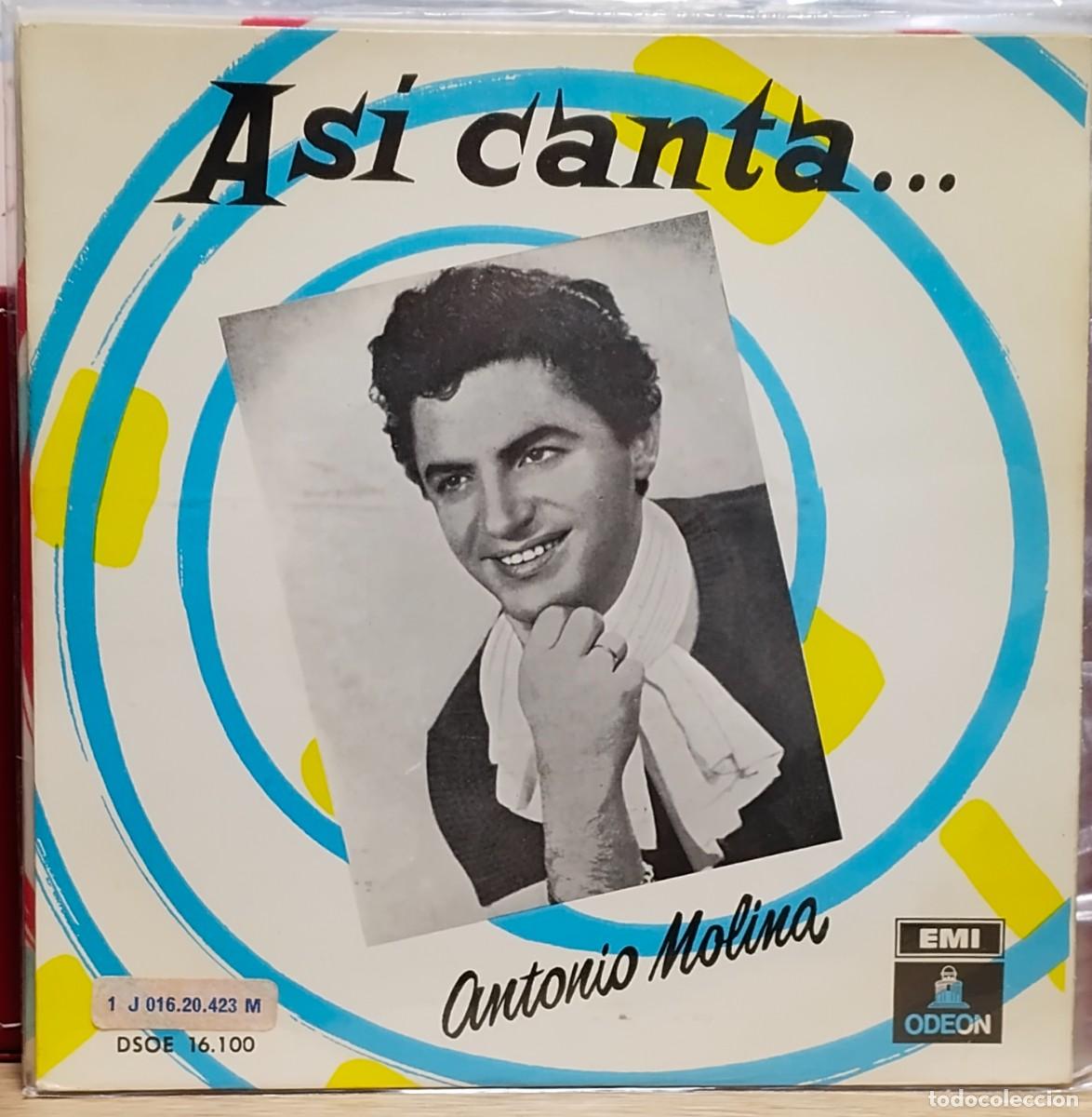 Discos de vinilo: Antonio Molina acomp. guitarra por Mariano de C&oacute;rdoba