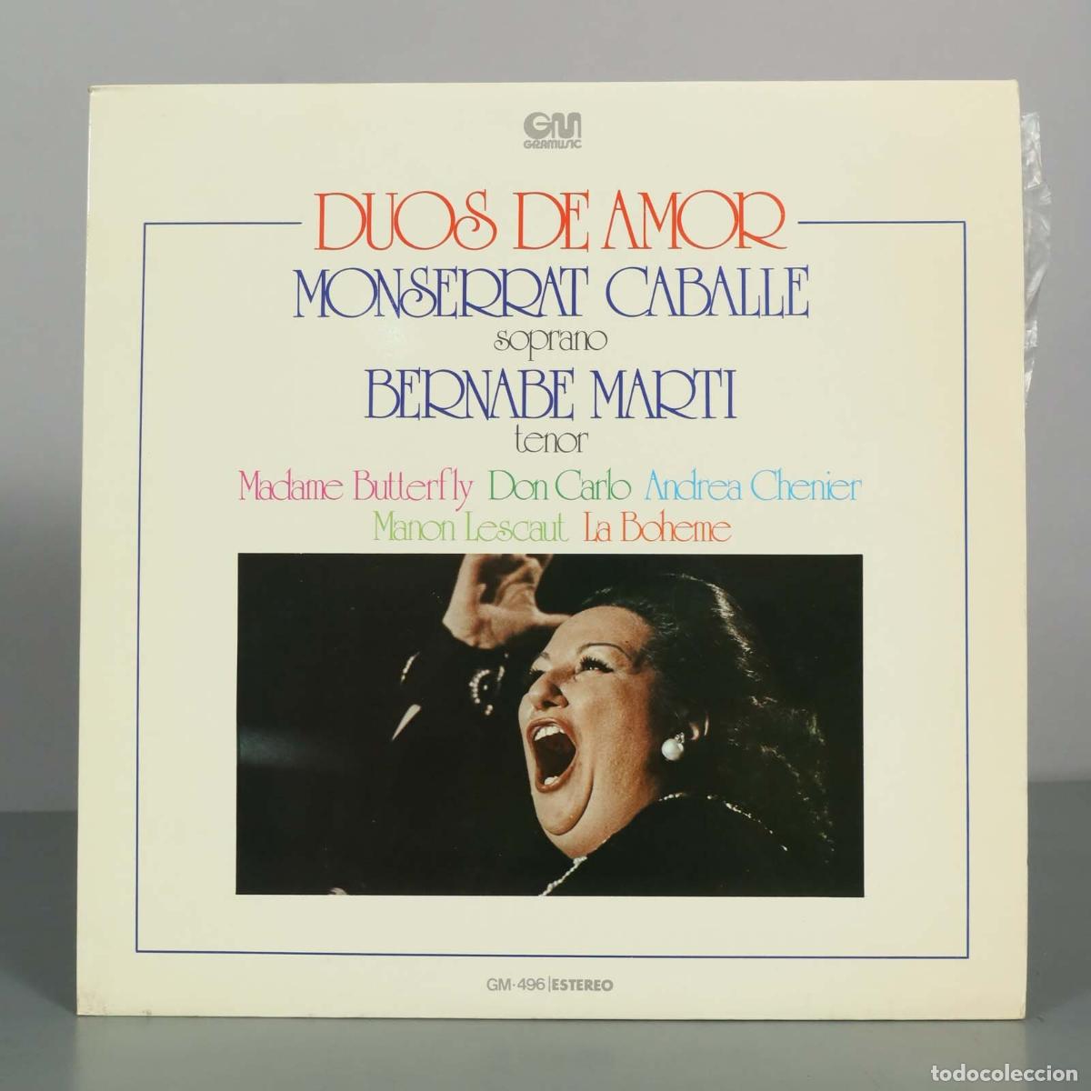 Discos de vinil: LP. D&uacute;os de Amor - Montserrat Caball&eacute;, Bernab&eacute; Mart&iacute; - Manno Wolf-Ferrari, Orquesta Sinf&oacute;nica Ricor