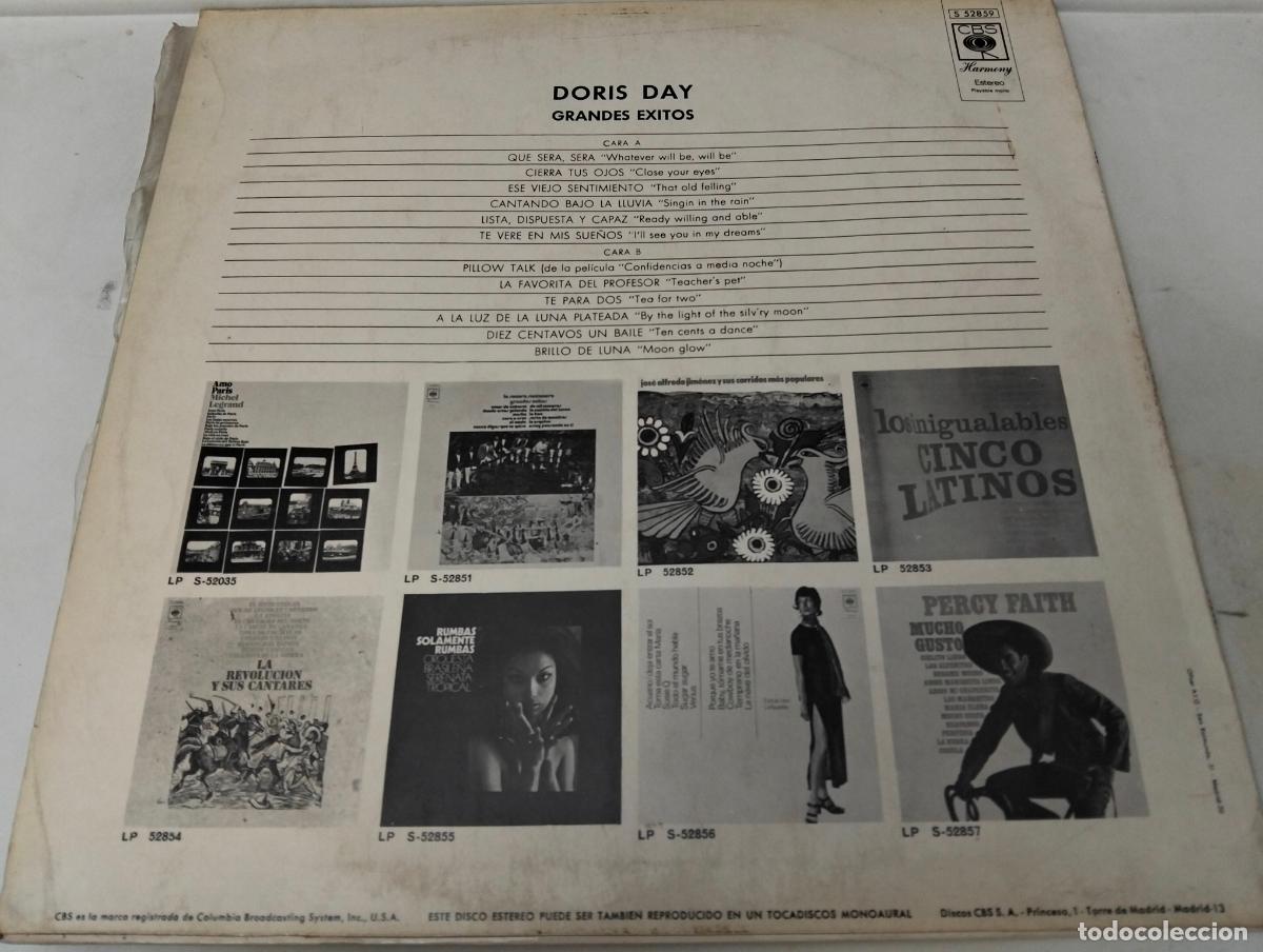 Discos de vinilo: DORIS DAY, DISCO LP GRANDES EXITOS, EDITADO CBS, A&Ntilde;O 1970 - Foto 2