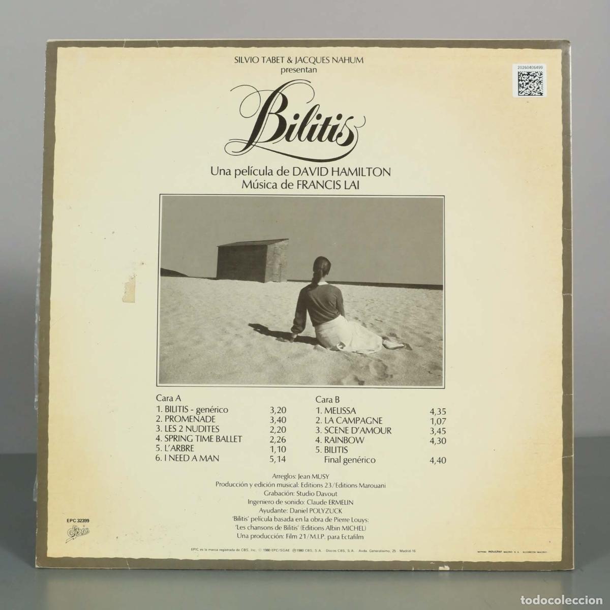 Discos de vinilo: LP. Bilitis - David Hamilton, Francis Lai - Foto 2