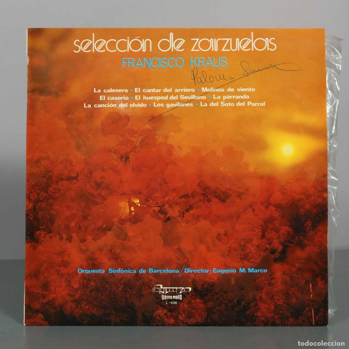 Discos de vinilo: LP. Selecci&oacute;n de Zarzuelas - Francisco Kraus - Orquesta Sinf&oacute;nica de Barcelona, Eugenio M. Marco -