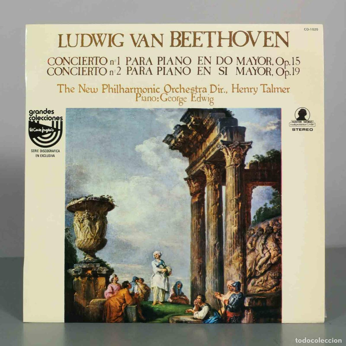 Discos de vinilo: LP. EDWIG. Beethoven - Concierto n&ordm; 1 para piano en do mayor, Op. 15 / Concierto n&ordm; 2 para pian