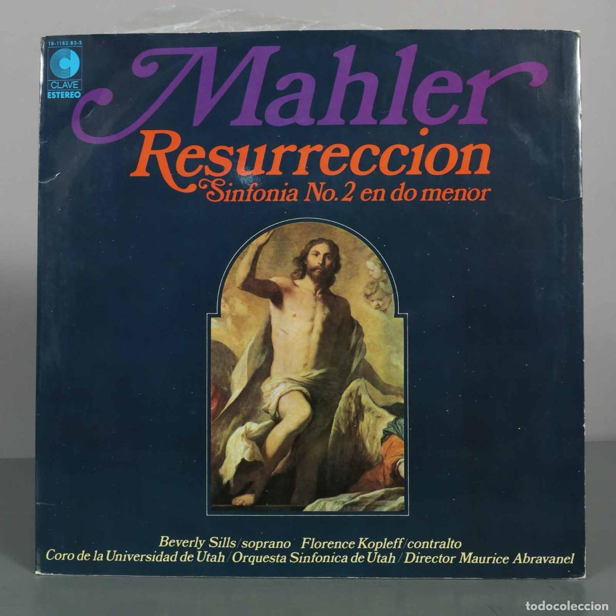 Discos de vinilo: LP. Gustav Mahler - Resurrecci&oacute;n - Sinfon&iacute;a No. 2 en do menor - Maurice Abravanel, Beverly Sills, F