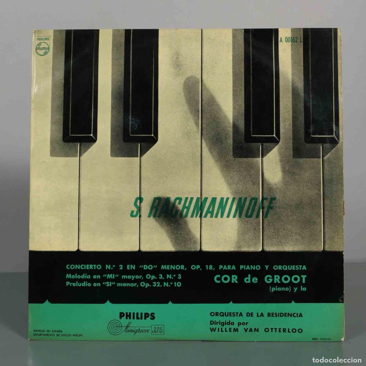 Discos de vinilo: LP. Concierto N.&ordm; 2 en Do menor, Op. 18 - Sergei Rachmaninoff - Cor de Groot, Willem van Otterloo,