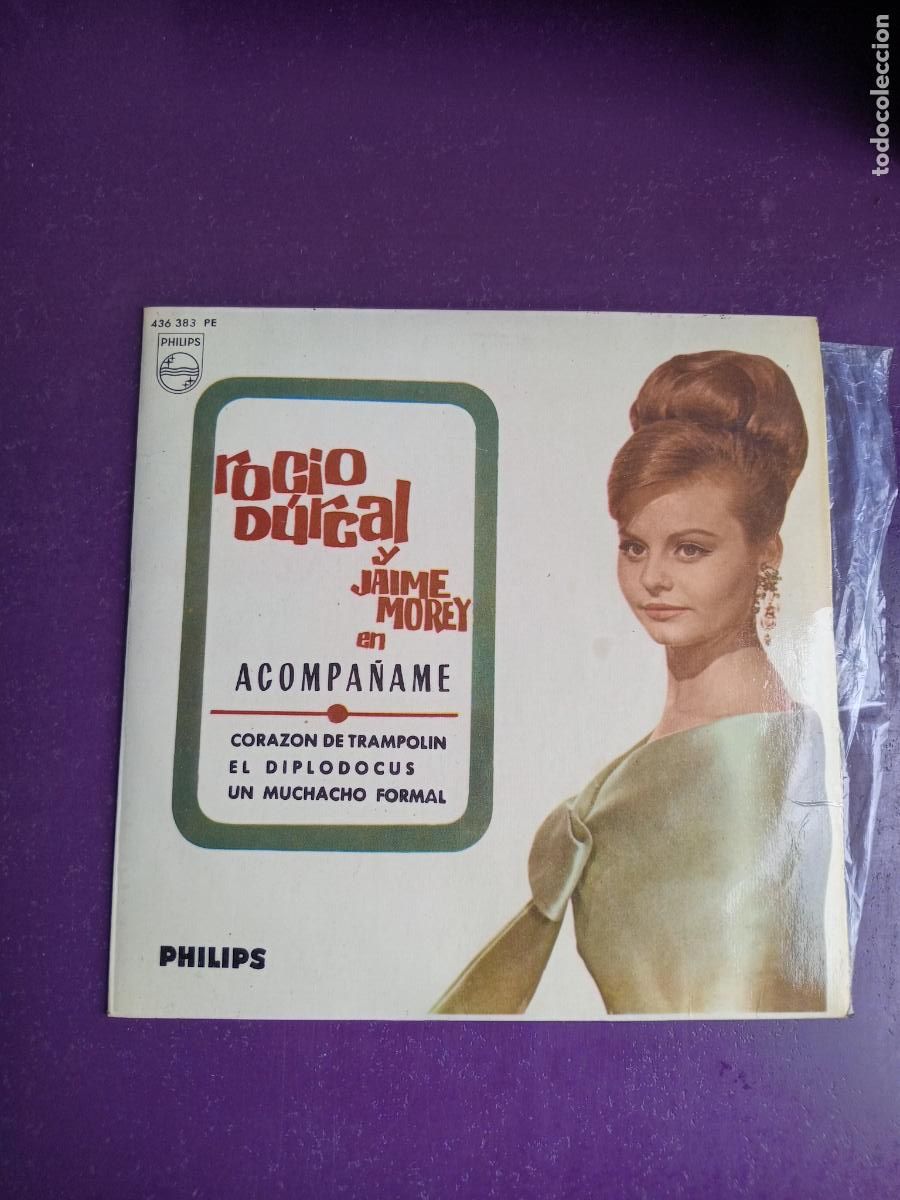Discos de vinilo: Roc&iacute;o D&uacute;rcal Y Jaime Morey &ndash; Acompa&ntilde;ame +3 - EP PHILIPS 1965 - BSO CINE