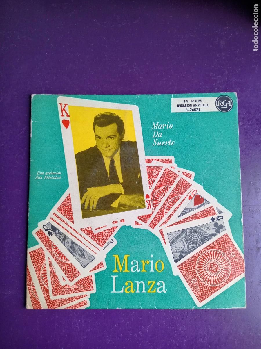 Discos de vinilo: Mario Lanza &lrm;&ndash; Mario D&aacute; Suerte - esta noche el mundo es mio +3 - EP RCA 1956 - POP