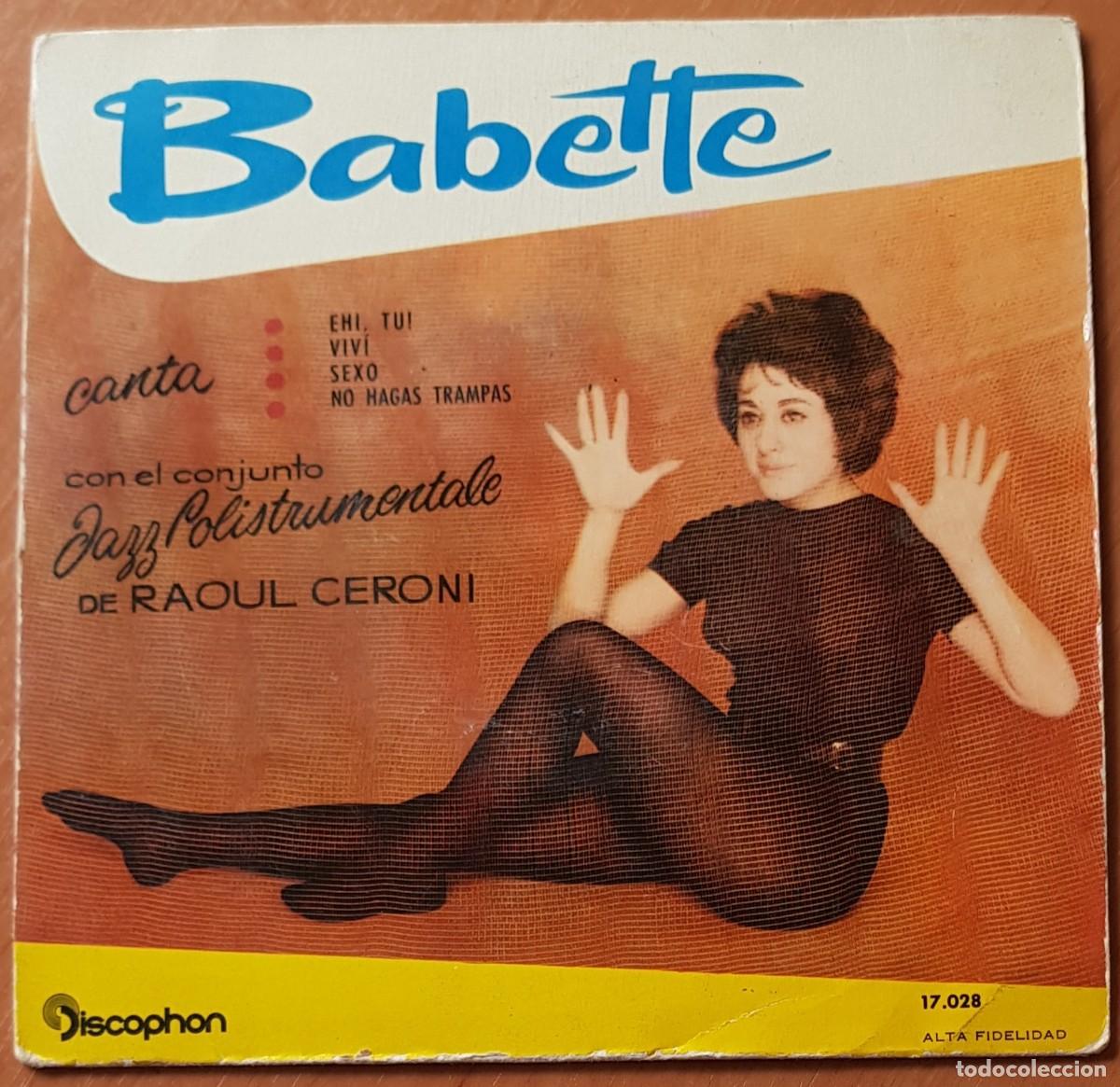 Discos de vinilo: BABETTE CON EL CONJUNTO JAZZ POLISTRUMENTALE- EH! TU! + 3 (Discophon 17.028 1960) ALTA FIDELIDAD