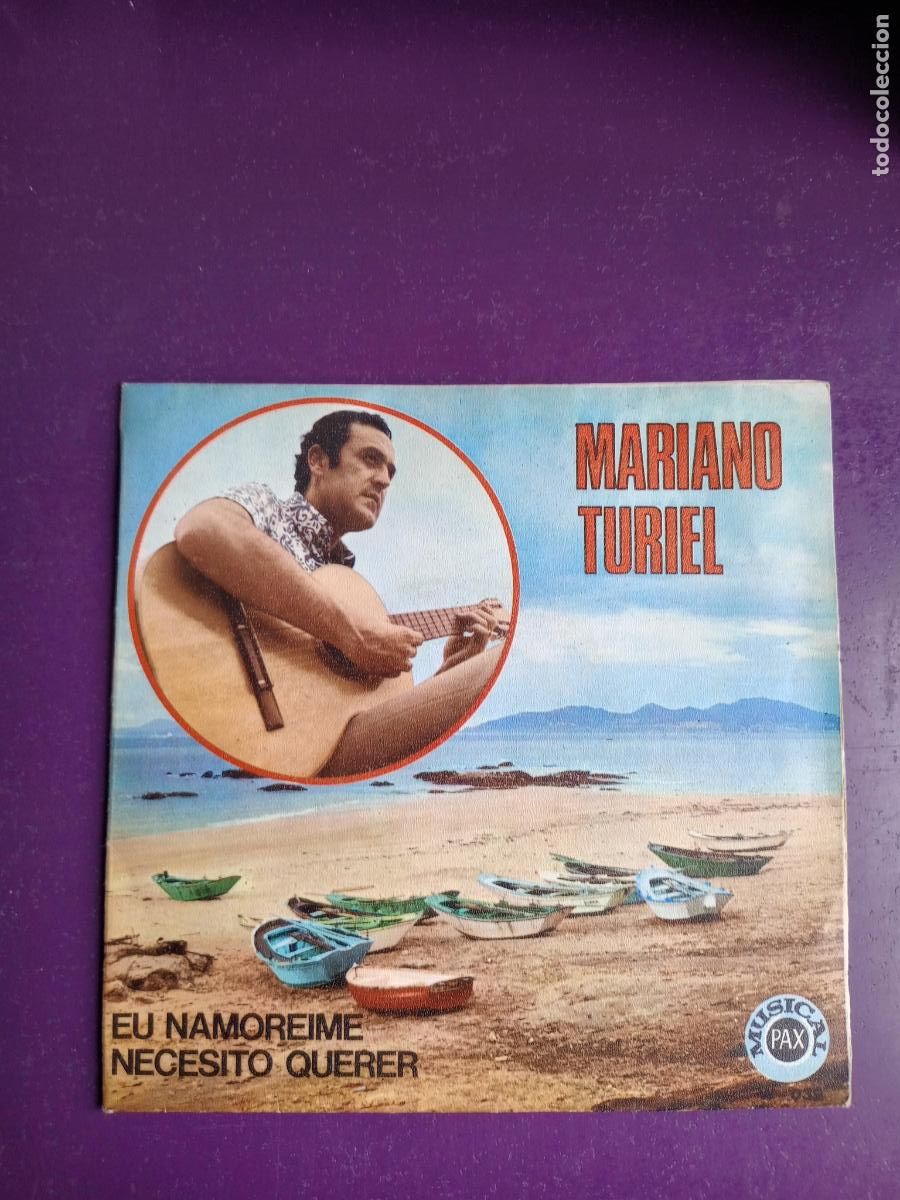 Discos de vinil: Mariano Turiel &lrm;&ndash; Eu Namoreime / Necesito Querer - Sg PAX 1971 - FOLK POP RELIGIOSO, GALICIA
