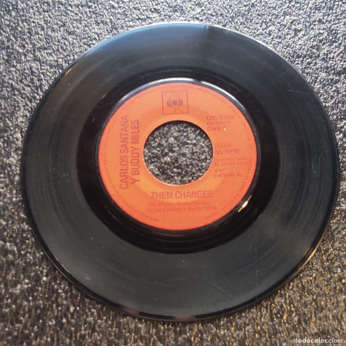 Discos de vinilo: CARLOS SANTANA Y BUDDY MILES . FORMAS ENDEMONIADAS ** THEN CHANGES ** SINGLE CBS ** Juani