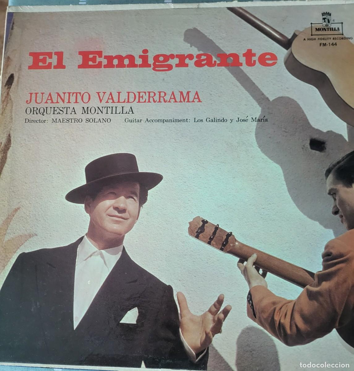Discos de vinilo: Juanito Valderrama Lp sello Montilla editado en USA de la pel&iacute;cula El emigrante...