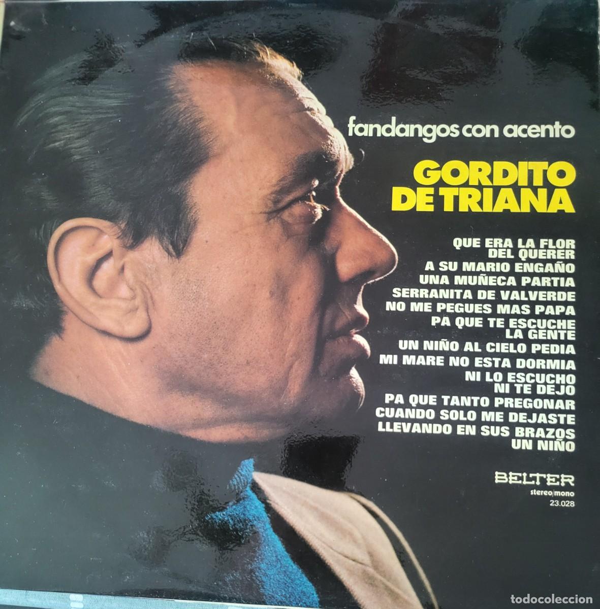 Discos de vinilo: Gordito de Triana Lp sello Belter editado en Espa&ntilde;a a&ntilde;o 1975...