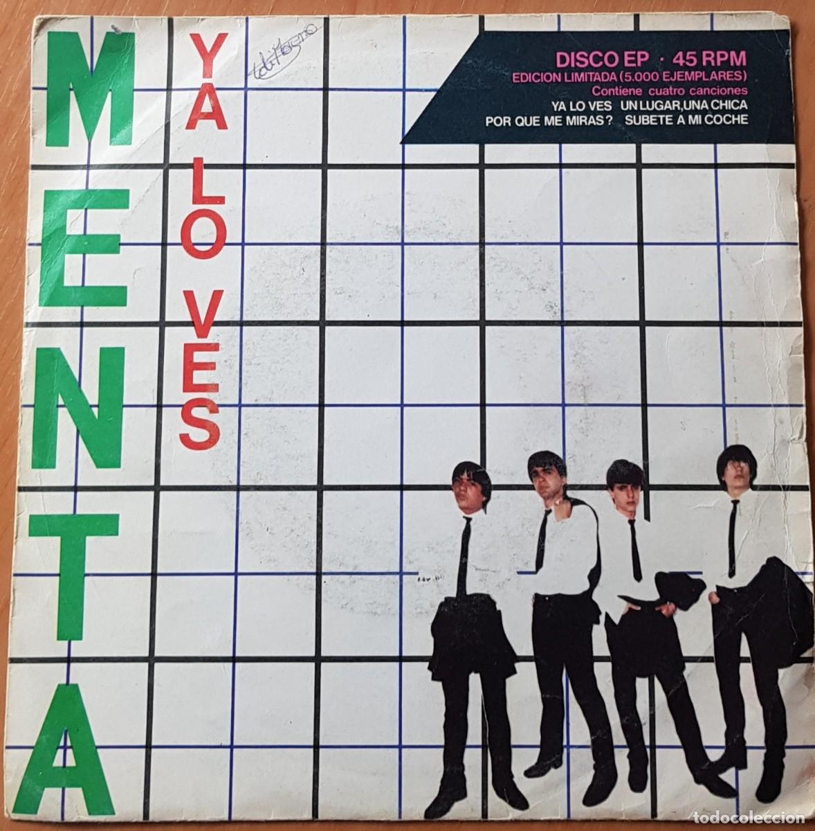 Discos de vinilo: MENTA - YA LO VES + 3 (Odeon 10C 016-021.694 1980) EP EDICION LIMITADA 5.000 EJEMPLARES