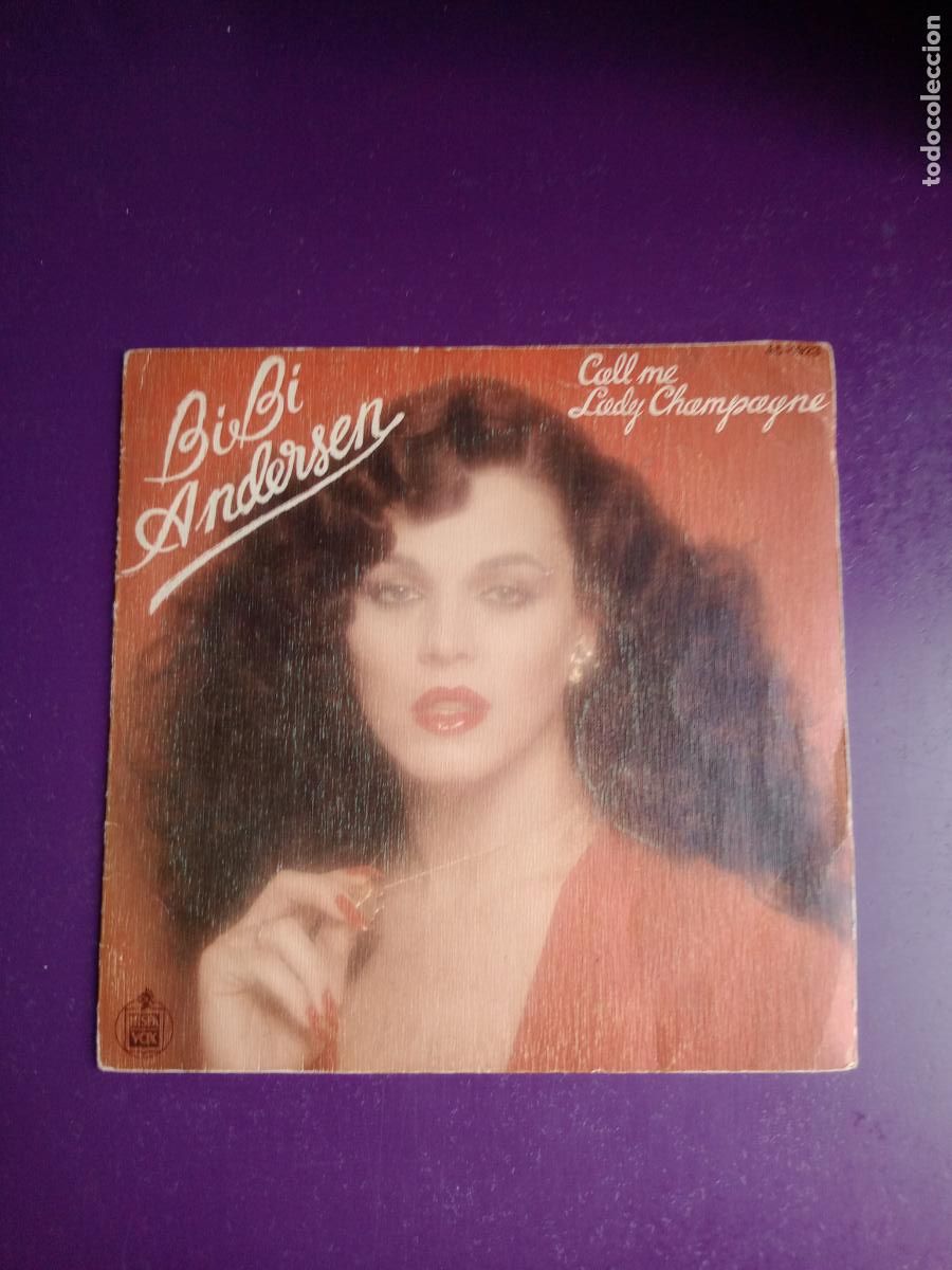 Discos de vinilo: BIBI ANDERSEN - CALL ME LADY CHAMPAGNE +1 - SG HISPAVOX 1980 - DISCO GAY 70'S 80'S