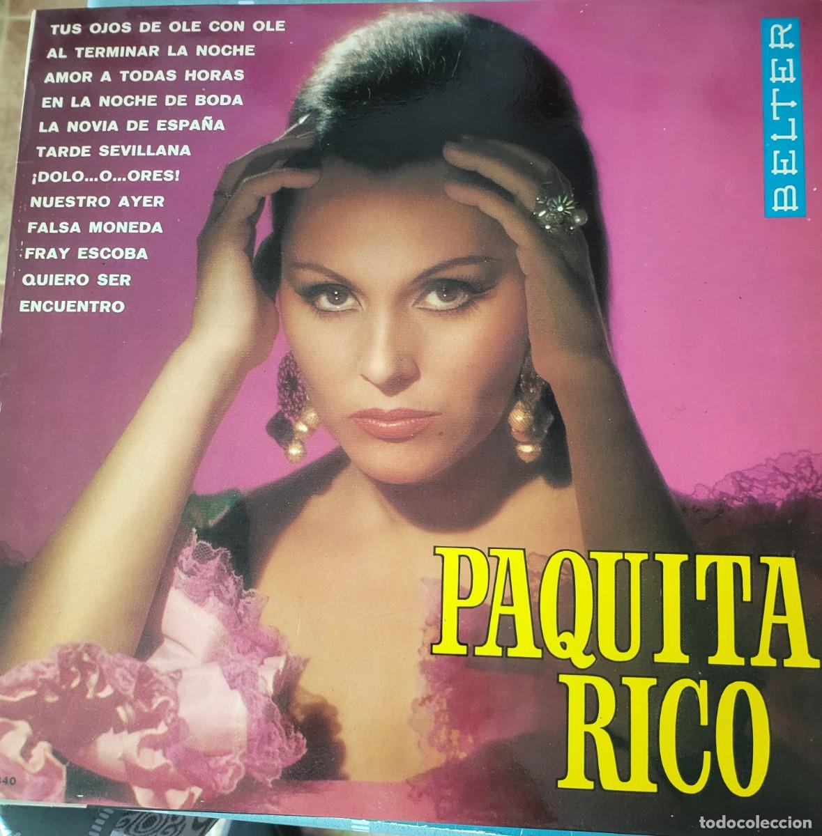 Discos de vinilo: Paquita Rico Lp sello Belter editado en Espa&ntilde;a a&ntilde;o 1969...