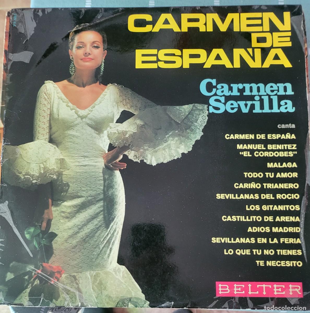 Discos de vinilo: Carmen Sevilla Lp sello Belter editado en Espa&ntilde;a a&ntilde;o 1967...