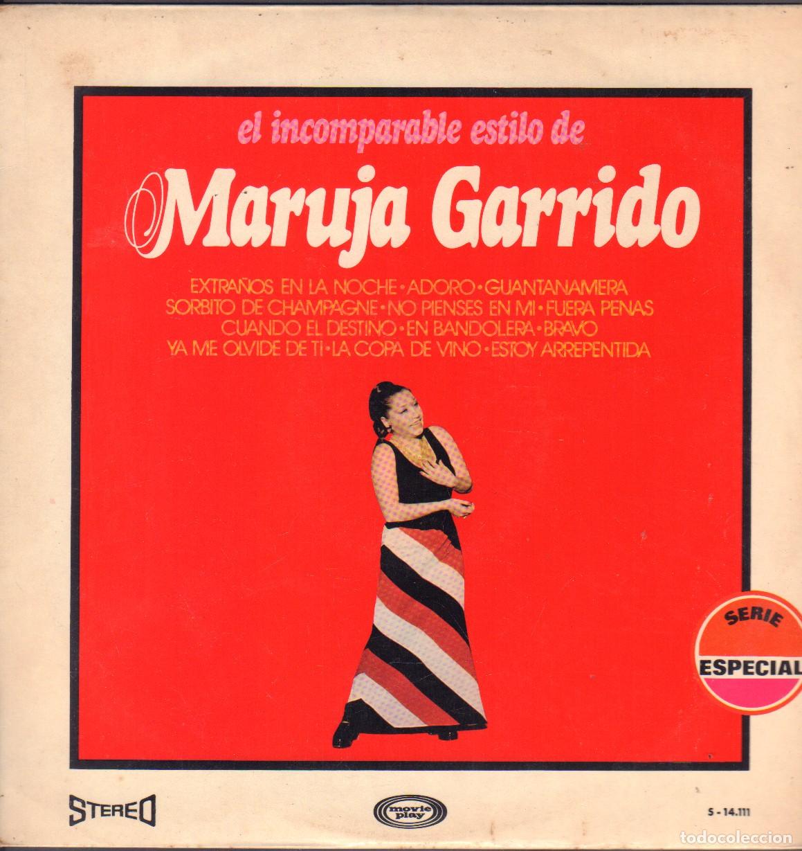 Discos de vinilo: MARUJA GARRIDO - GUANTANAMERA, ESTOY ARREPENTIDA, FUERA PENAS.../ LP MOVIEPLAY 1970 RF-26069