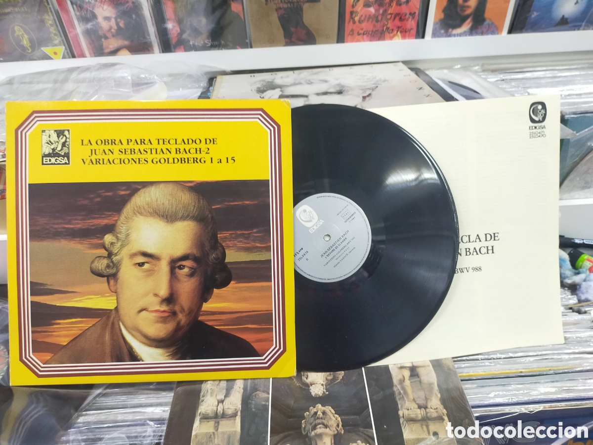 Discos de vinilo: Obra para teclado de Bach variaciones 1 a 15 LP mireille lagace Espa&ntilde;a 1983